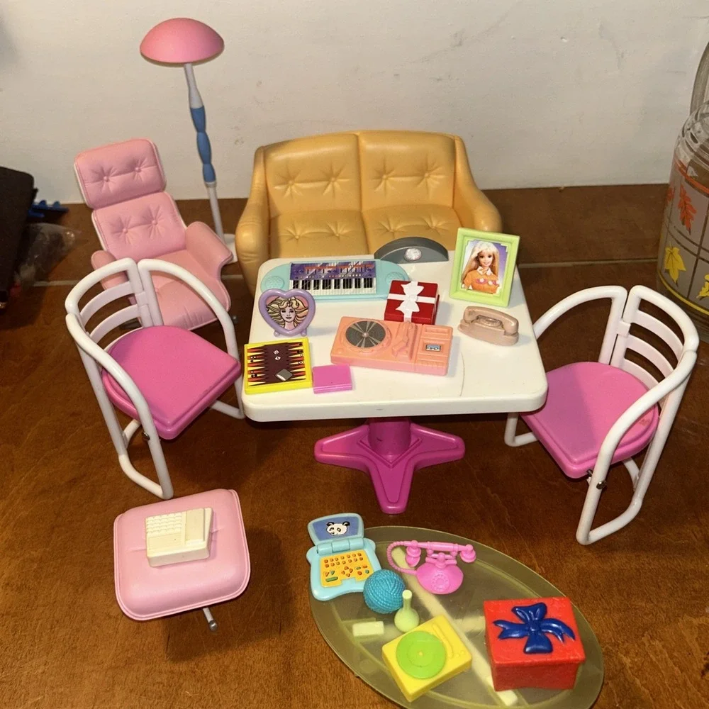 Vintage Barbie Living Room & Dining Room Furniture & Accessory Lot B1